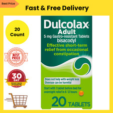 Dulcolax Adult 5mg Gastro-Resistant Tablets Constipation Relief Laxative 20 Pack
