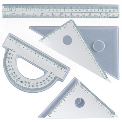 4x Lineal Harz Silikon Form Winkelmesser Dreieck rechter Winkel Lineal mit Skala