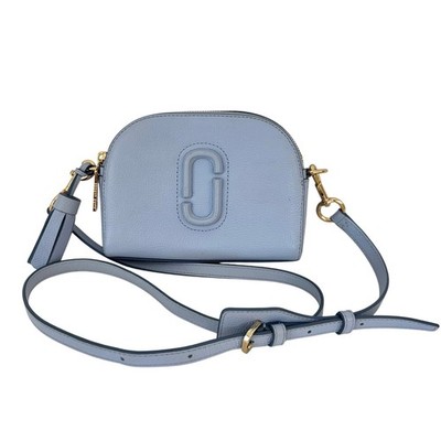 Marc Jacobs Shutter Grained Leather Camera Crossbody Shoulder Bag in Light Blue