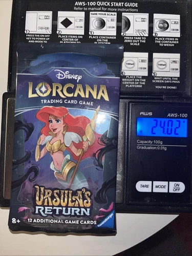 Heavy 24.02g Lorcana Sealed Ursula's Return Booster Pack