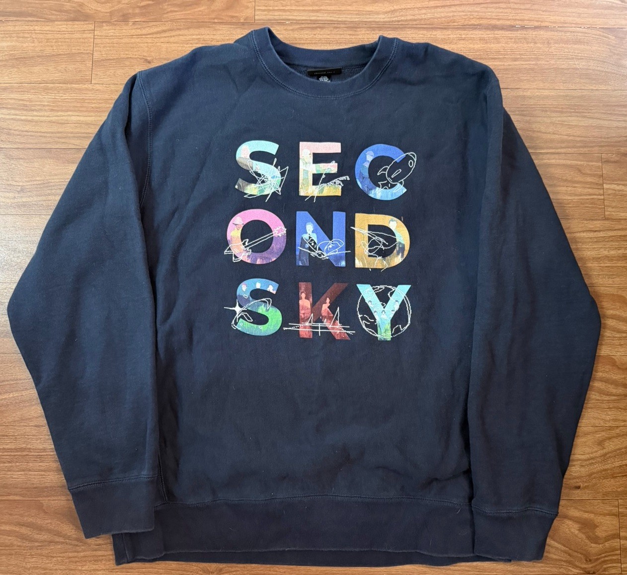 Second Sky 2019 Long Sleeve 2XL Sweater Navy Blue