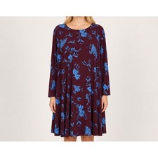 Lauren Ralph Lauren Dress Chic Floral Swing A-Line 3/4 Sleeve Resort Size 18