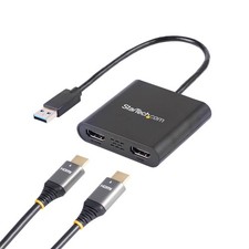 StarTech.com USB 3.0 to Dual HDMI Adapter - 1x 4K 30Hz & 1x 1080p - External ...