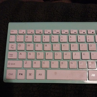 Cimetech 2.4G Wireless Keyboard Only KF-10+TM002 Turquoise No Mouse Receiver