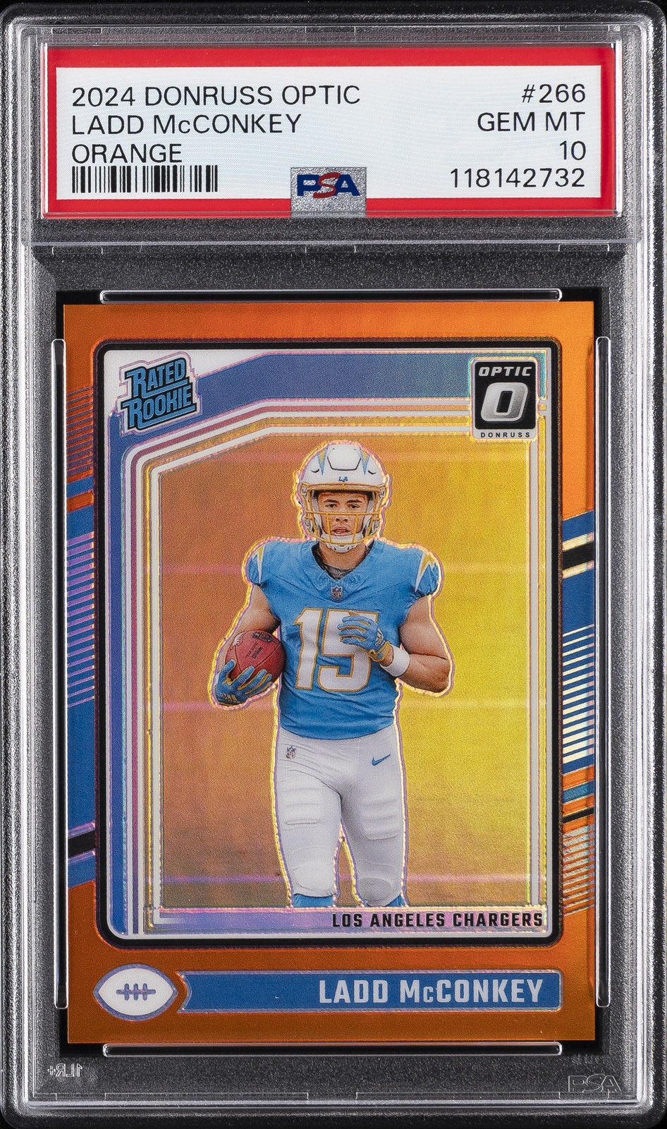 Ladd McConkey Panini Donruss Optic #266 Orange