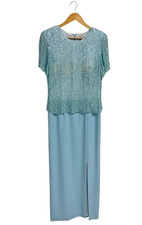 Avanti Designs women's evening party cocktail maxi beaded dress size 12