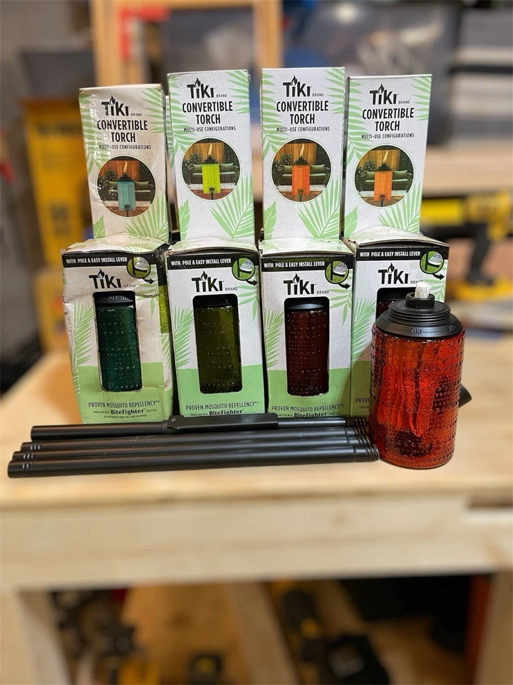 TIKI 品牌可转换手电筒,68 英寸正装,54 英寸花园,8 英寸桌子 — 第 4/4 张图片