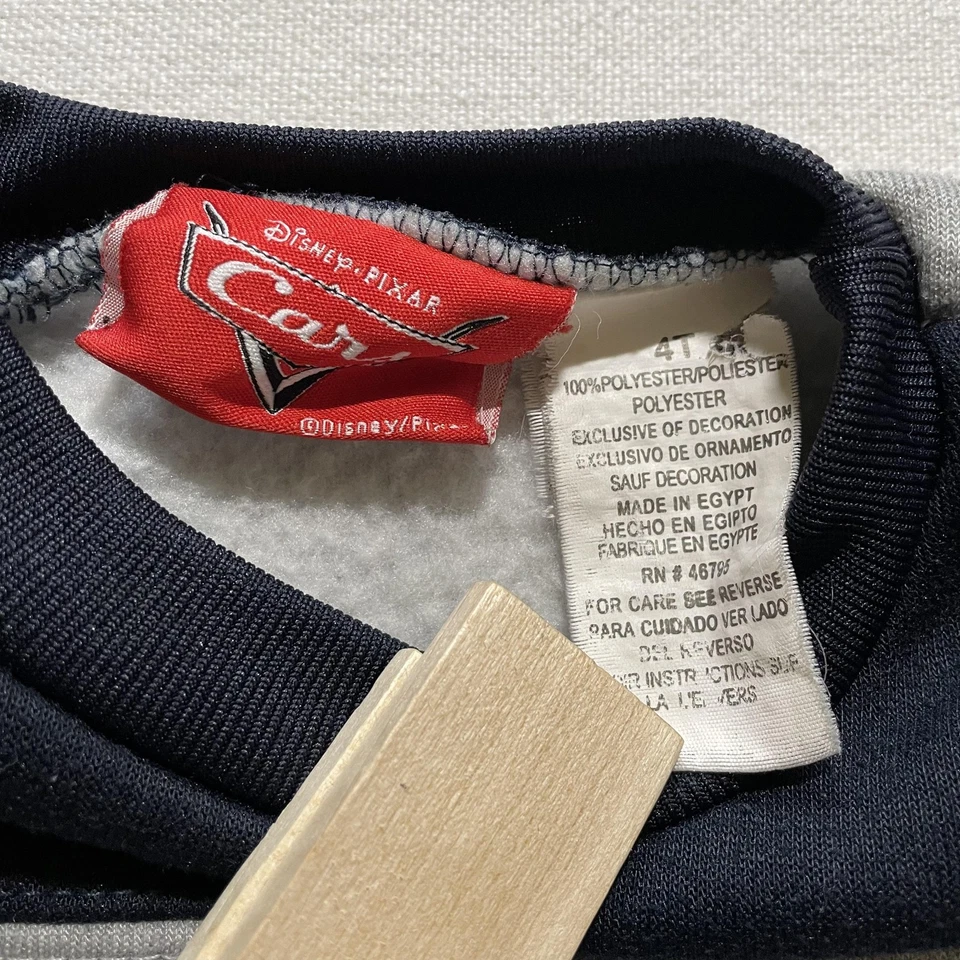 Vintage Disney Pixar Cars Lightning McQueen Shirt Boys 4T Gray Long Sleeve - Image 4 of 4