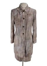 Le Suit Women Size 10 Tweed Career Skirt Suit 4 button Long Blazer 270DA