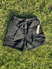 Authentic Essentials Fear of God Black Cotton Sweat Shorts  Size XXS