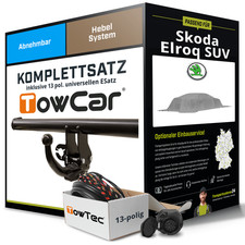 Für SKODA Elroq SUV Typ PYL Anhängerkupplung abnehmbar +eSatz 13pol uni 24- NEU