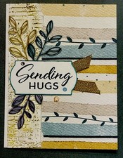 4 Stampin Up   Sending Hugs  Two Sided DSP Everyday Happiness Leaves Card Kit