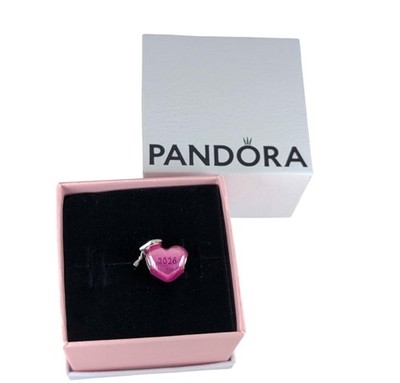 pink charm ハツネ NEW 100% Authentic PANDORA 925 Ale Pink 2026 Graduation Cap Charm