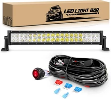 22 Inch 120W Spot Flood Combo Off Road Led Light Bar with 16 AWG Wiring Harness