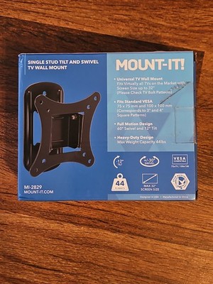 Mount-it! mi-2829 small tv monitor wall mount | rv tv mount | quick release vesa