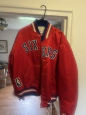 Philadelphia 76ers NBA Vintage Satin Starter Bomber Jacket XL