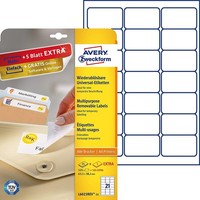 Avery Zweckform Stick+Lift Etiketten 63,5 X 38,1 Mm Weiß 630 Etiketten