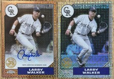 2025 Topps Chrome Silver Pack Larry Walker Auto Orange Refractor Mojo #d /25 +