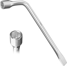 19mm Tire Iron Lug Wrench L-type Lug Nut Wrench With Hexagon Socket And Tire... 19mm Tire Iron Lug Wrench L-type Lug Nut Wrench With Hexagon Socket And Tire...