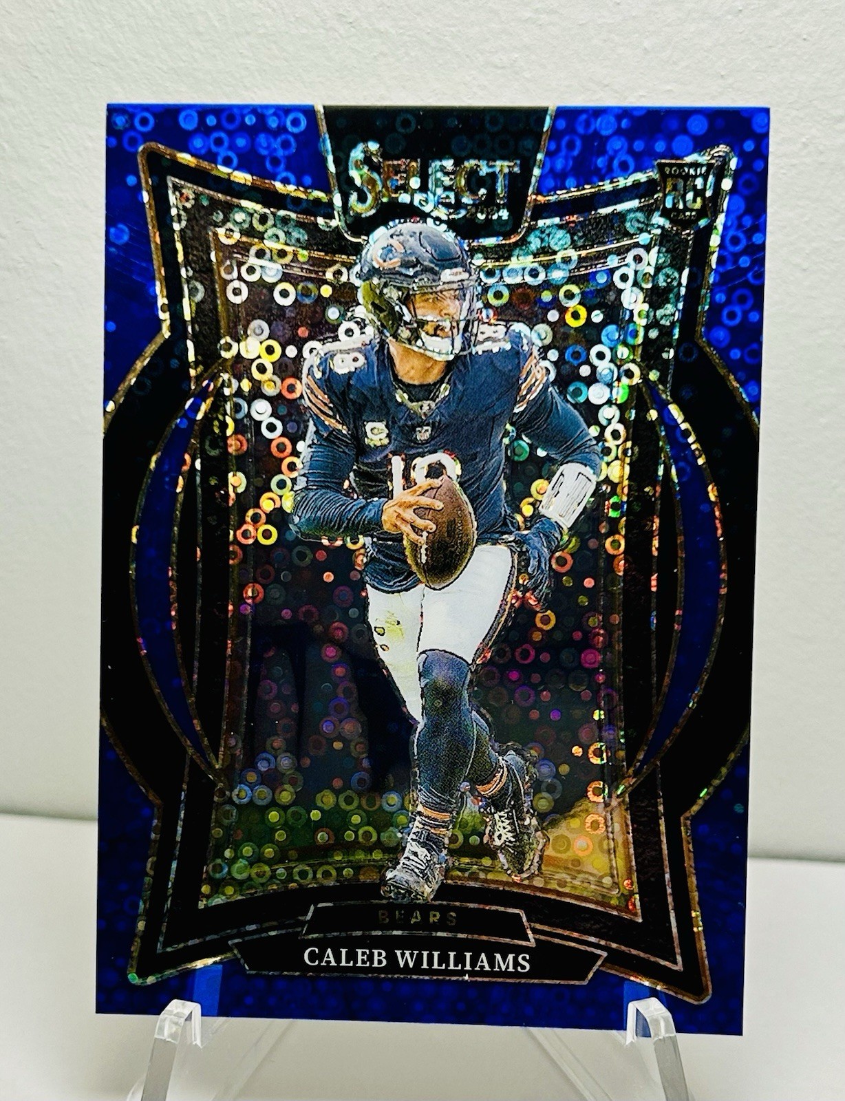 2024 Caleb Williams Panini Select #25 Concourse Blue Disco Prizm /25 Bears RC