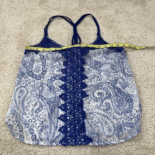 DayTrip Strappy Sheer Tank Tops Lot 2 Women’s Size Medium Blue/Orange Polyester - Picture 10 of 16