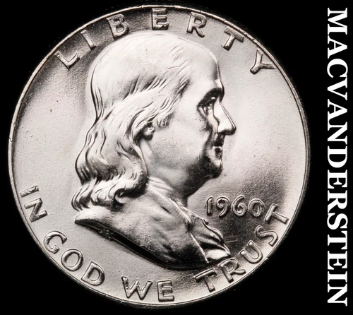 1960 Silver Franklin Half Dollar - Choice Gem Brilliant Unc+++  Lustrous  #G8223