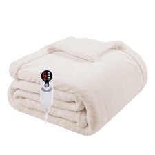 Electric Heated Blanket Throw Size 50"x60", Soft Flannel with Overheat Protec...