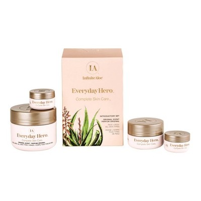 InfiniteAloe Skin Care Complete Original Scent Natural Moisture 4 Piece Set NEW
