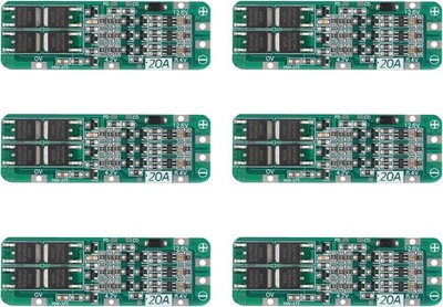 6pcs 3S 20A BMS 18650 Li-ion Lithium Battery Charger Module Multicolor 