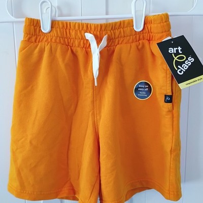 NWT art class Bright Orange Pull-On Shorts with White Drawstring Size Small 6/7