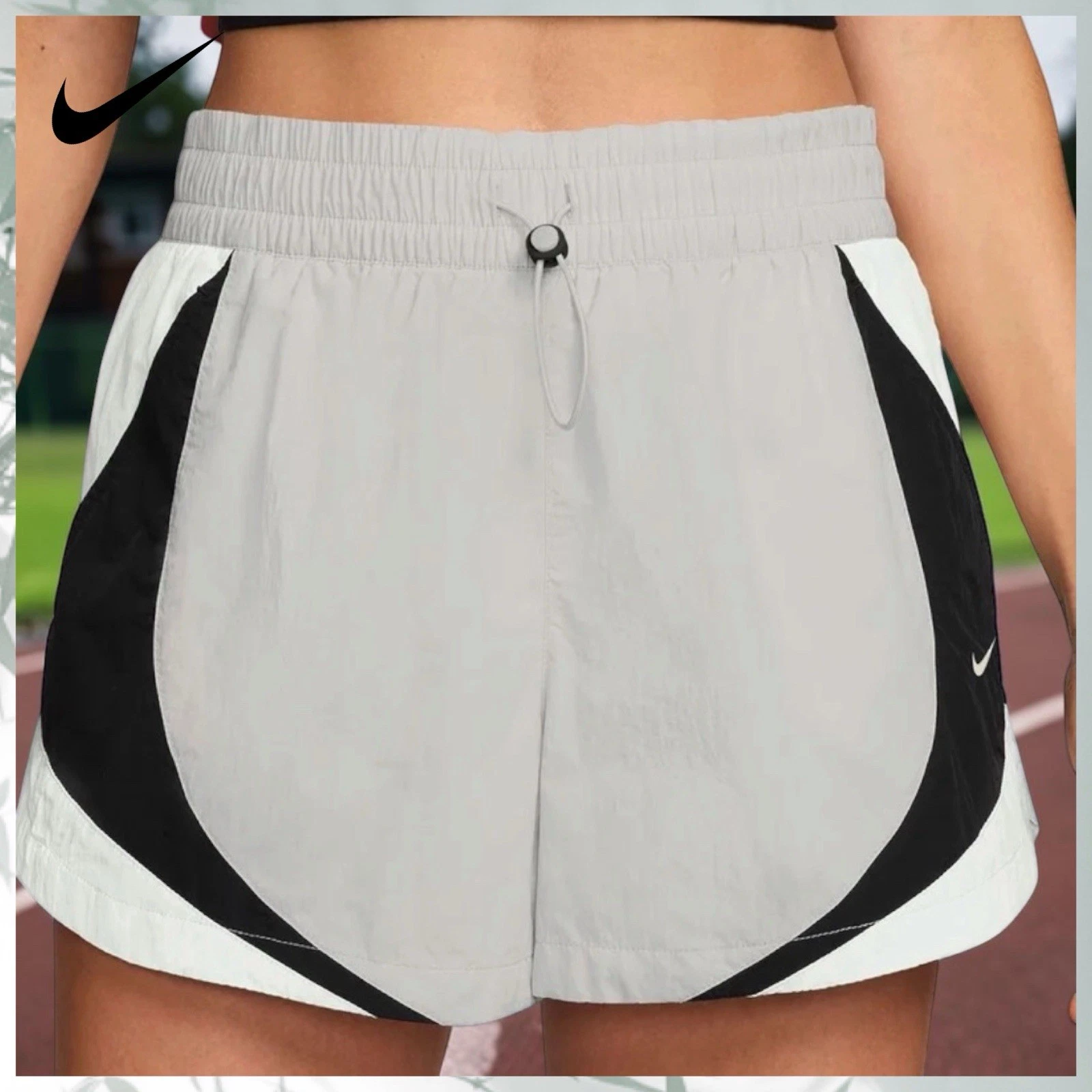 Nike Women Mid-Rise Street 3" Track Shorts HV4031-078 Size M