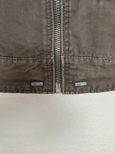 G Star Raw Mens Full Zip Chopper Jacket Embroidered Large Military Field Biker - Picture 15 of 23