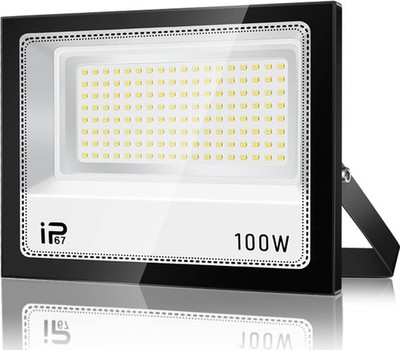 Helle LED-Flutlichtlampe 100 W   10000 lm 7000 K Kaltweiß, Garten