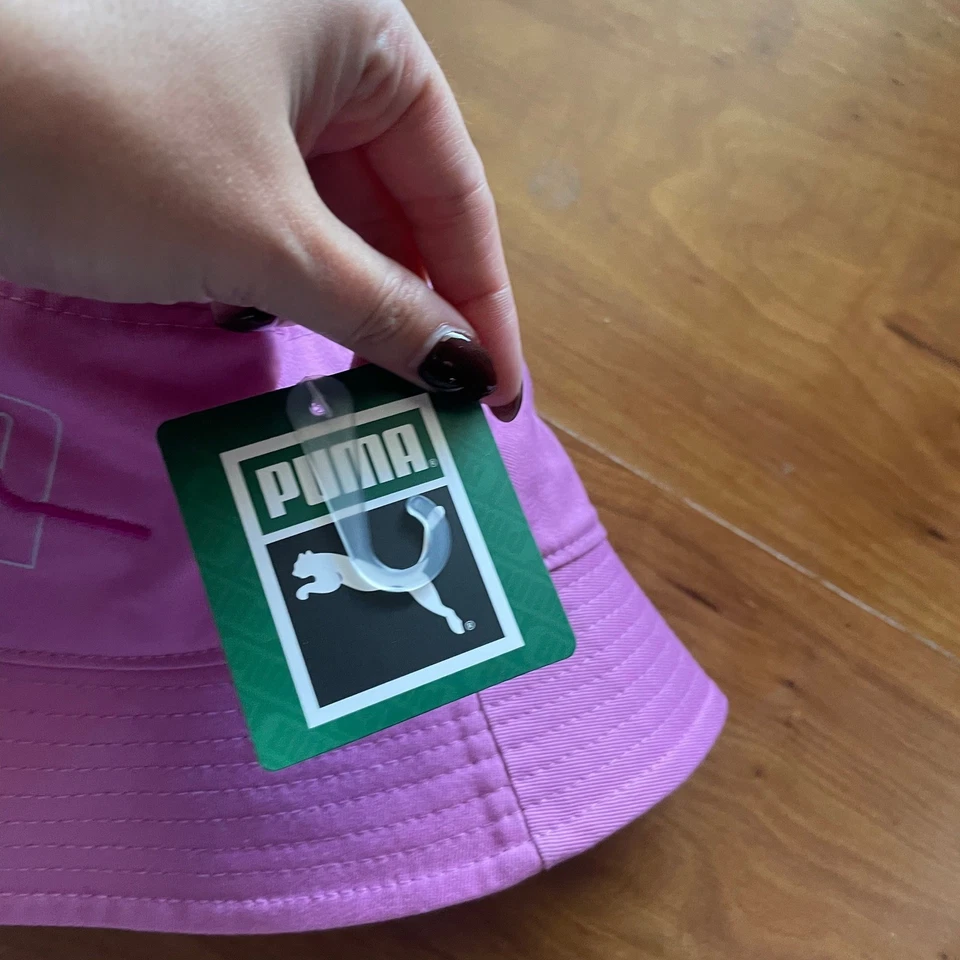 Sombrero de cubo Puma rosa bordado con logotipo - talla única Foto 4 de 4