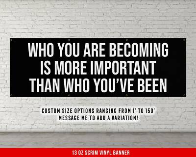 Personal Growth Banner - Inspiring Home Gym Decor - Quote Wall Art