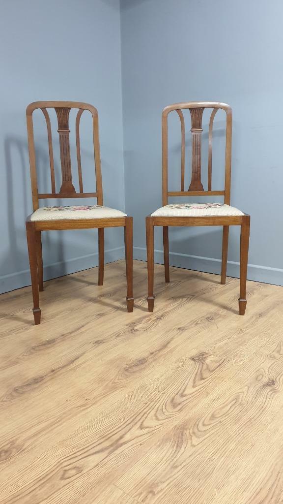 Victorian Pair of Hand Made Needlepoint Bedroom Chairs eBay