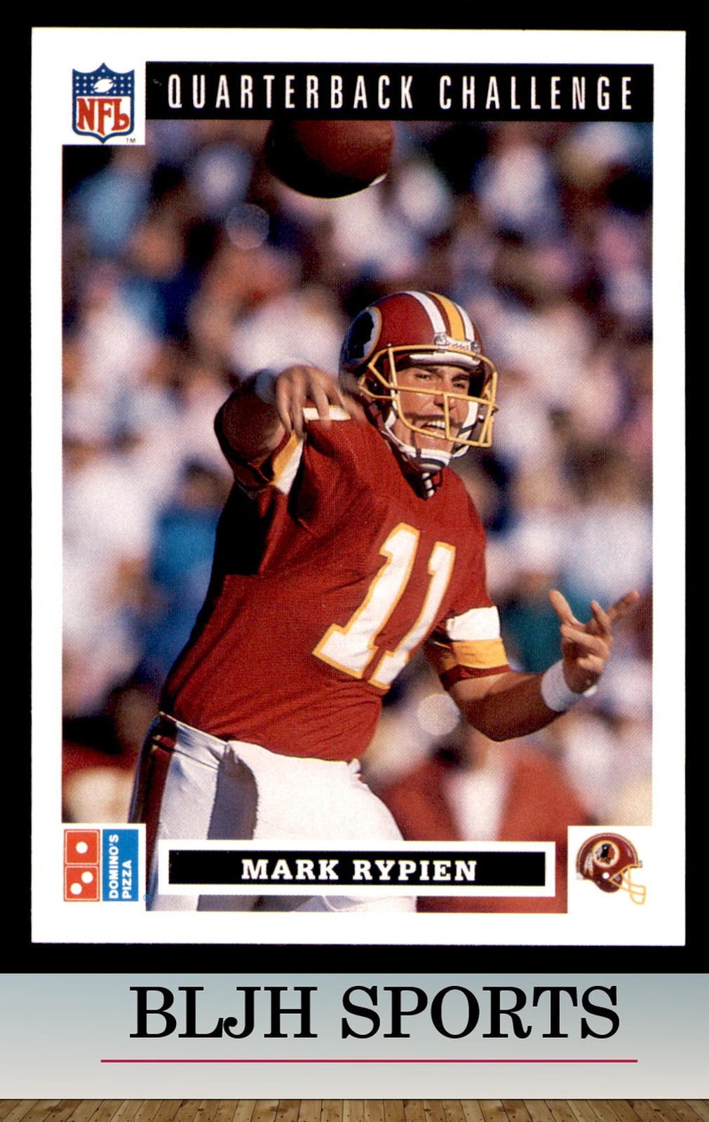 1991 Upper Deck Domino's Quarterbacks #31 Mark Rypien Washington Redskins (1E9)