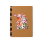Horse Floral Spiral Notebook - Ideal for Animal Lovers, Gift for Riders