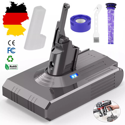 Akku Für Dyson V8 SV10 Ersatzakk Animal Absolute Staubsauger + 2 Filter HEPA DHL