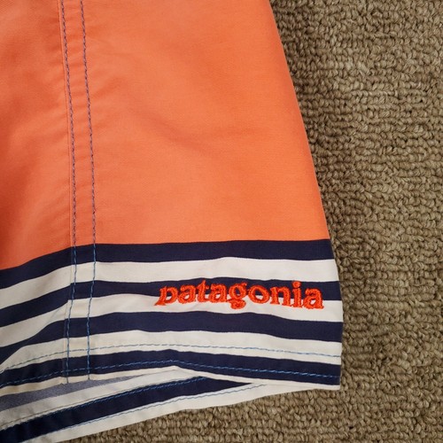 Patagonia Shorts Mens 32 Blue Striped Yacht Boat Nautical Designer Swim Trunks - Picture 2 of 14