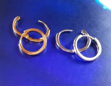 Ohrringe Creole Silber 925 vergoldet massiv schlicht Ohrstecker Damen Frauen 