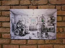 Art Prints - Caged In Cages -  signed limited framed Print No. 2/100