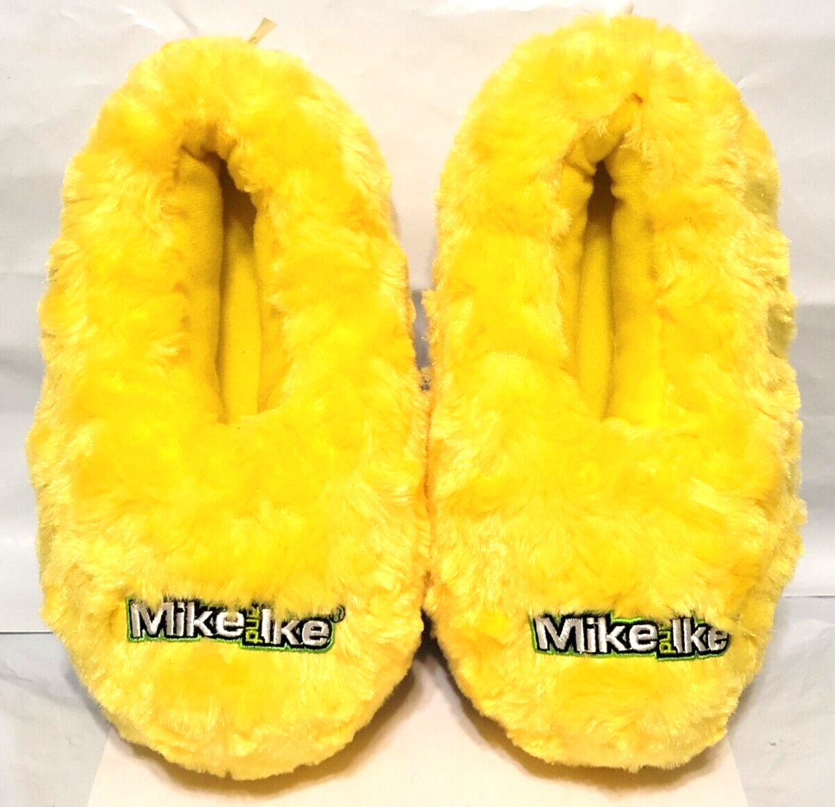 PANTOFOLA D’ORO MIKE AND IKE Candy RARA pantofole slip on giallo sfocato punta tonda taglia small