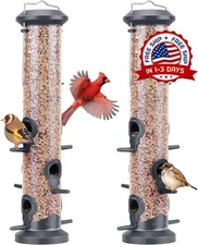 Comederos tubulares con 6 puertos de alimentación para colgar en exteriores NEW