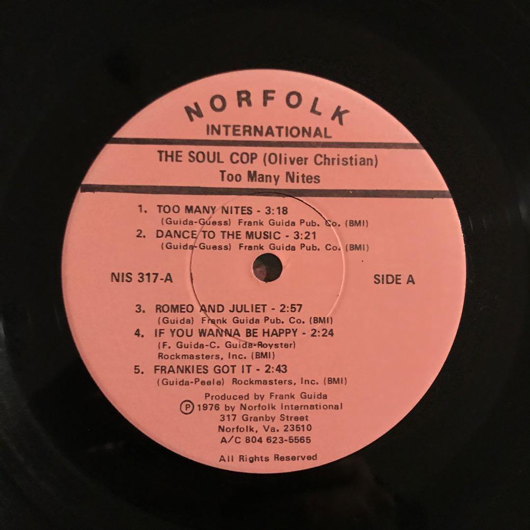 The Soul Cop Too Many Nights Analog Record | eBay