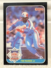 Tim Raines 1987 Donruss Baseball Pop-Ups #36 Montreal Expos Jumbo Card
