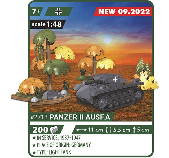 COBI Panzer II Ausf. F /DAK/ | This COBI model 2527 is aweso