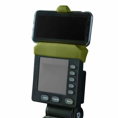 Khaki Green Phone Holder Made for Concept 2 Rowing Machine, SkiErg and BikeErg. 