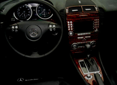 FOR RHD LHD Mercedes SLK R171 2005 -2011 Interior DARK CHERRY WOOD Dash Trim Kit