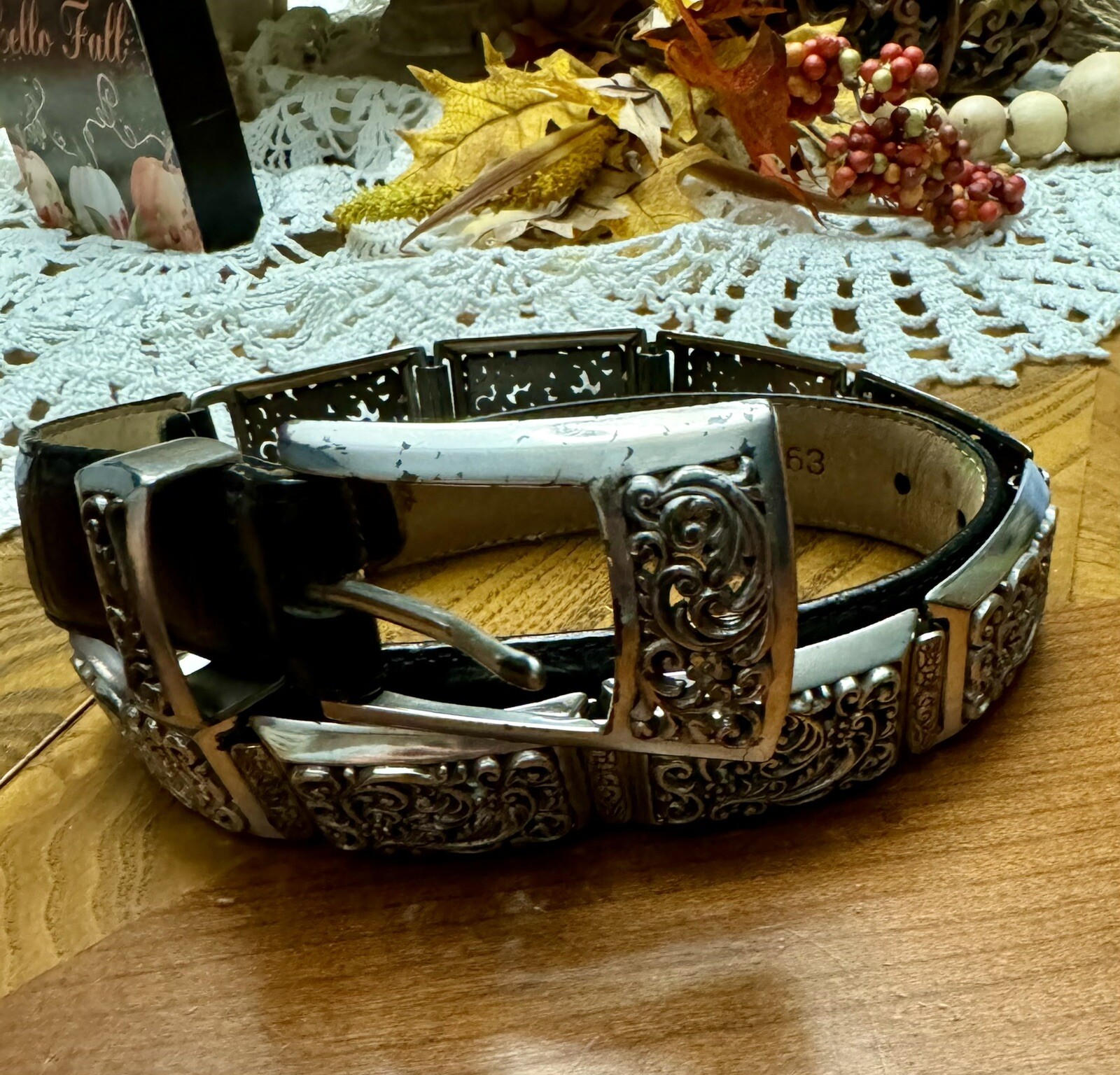 Cowgirl Chain Belt 80s 90s Metal Faux Silver Southwest Cowgirl